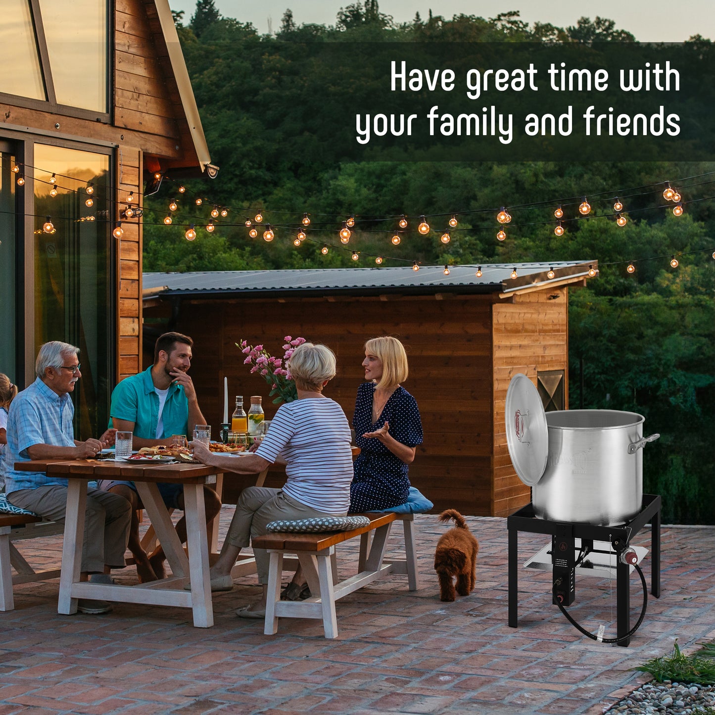 FEASTO 60QT Aluminum Boil Kit with Basket Perfect for Seafood Boiling and Steaming Outdoor Propane Gas Cooker with Adjustable 0-10 PSI Regulator Non-Assembly Frame Stand