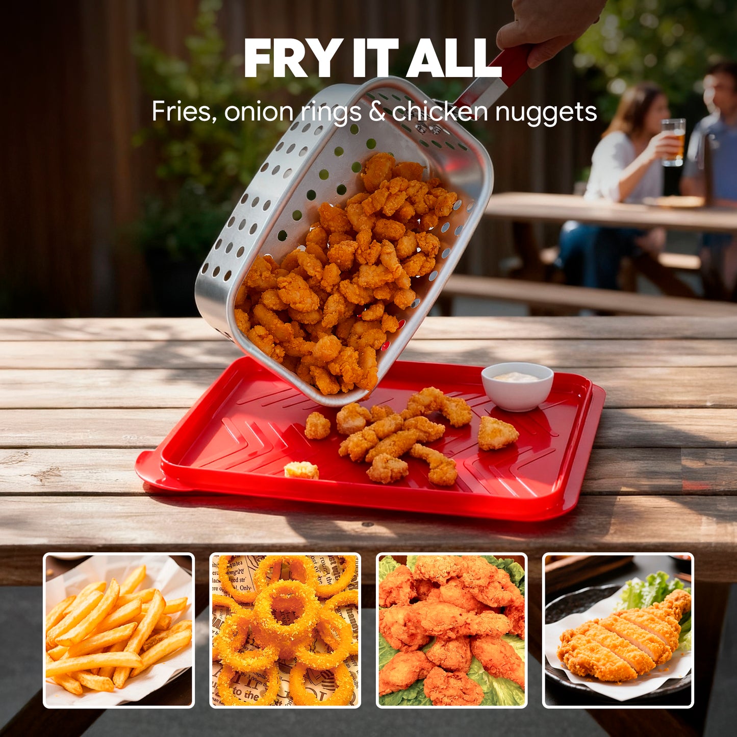 Feasto Propane Outdoor Double Burner Deep Fryer Cart