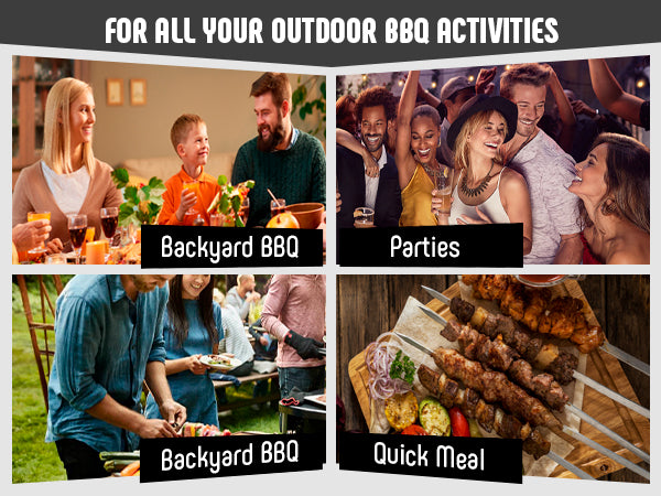 Charcoal Grill with Offset Smoker Grill and Side Table, 30-In Heavy-Duty Outdoor BBQ Grill with 815 Sq. In. Cooking Space for Outdoor Barbecue in Backyard, Patio and Parties, Black by Feasto