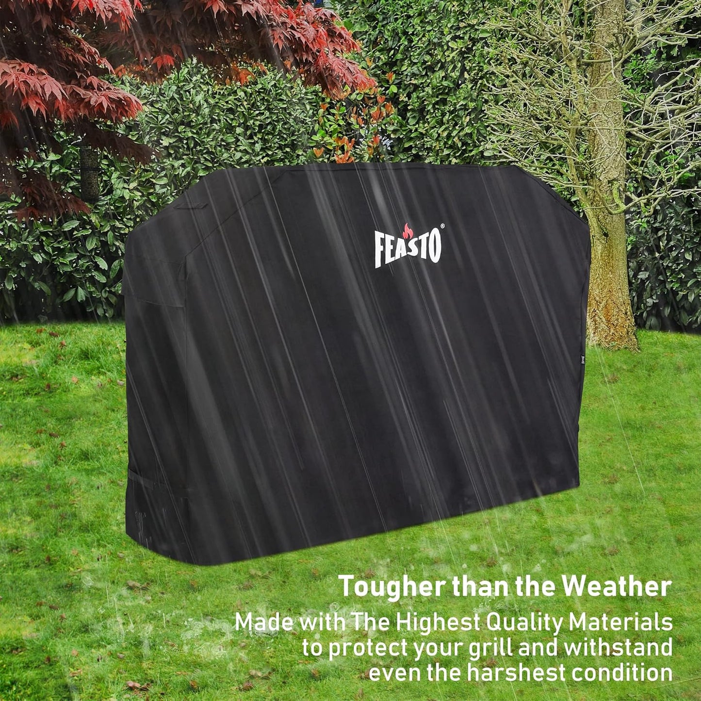 4+1 Burner Gas Grill, All Stainless Steel Outdoor BBQ Grill with Enameled Coated Chamber Body, 48,000 BTU Garden Barbecue Grill with Porcelain-Enameled Cast lron Grates, Grill Cover Included