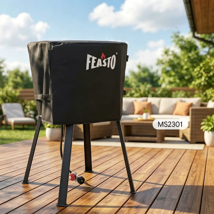 28-Inch Outdoor Concave Comal Cover with Adjustable Velcro Strap