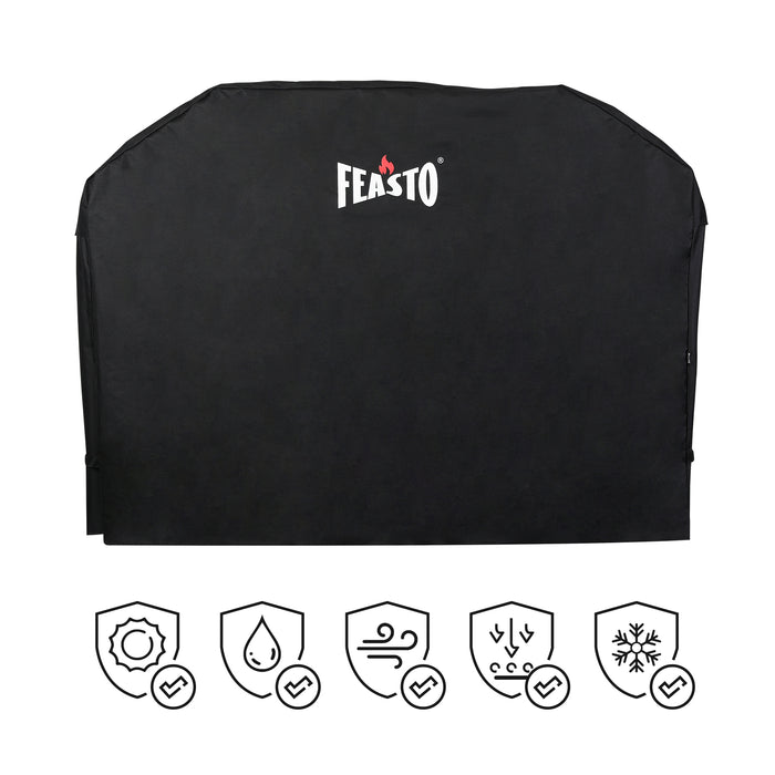 FEASTO Barbecue Grill Cover 64 inches Outdoor Waterproof Gas and Charcoal Grill Cover Fits Weber Char-Boil Nexgrill and more(L64” x W24” x H48”)