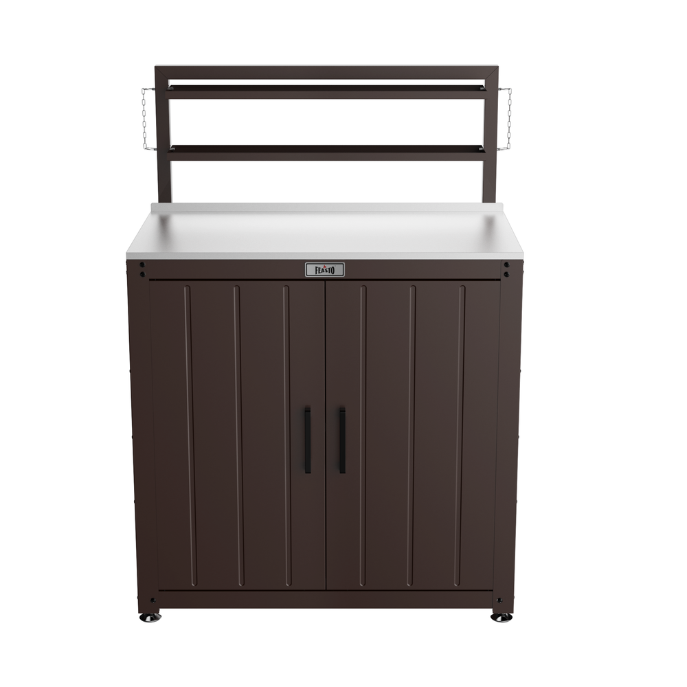 Outdoor Grill Cart with Raised-Edge Top 360 view