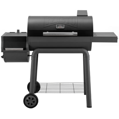 Charcoal Grill with Offset Smoker Grill and Side Table, 30-In Heavy-Duty Outdoor BBQ Grill with 815 Sq. In. Cooking Space for Outdoor Barbecue in Backyard, Patio and Parties, Black by Feasto