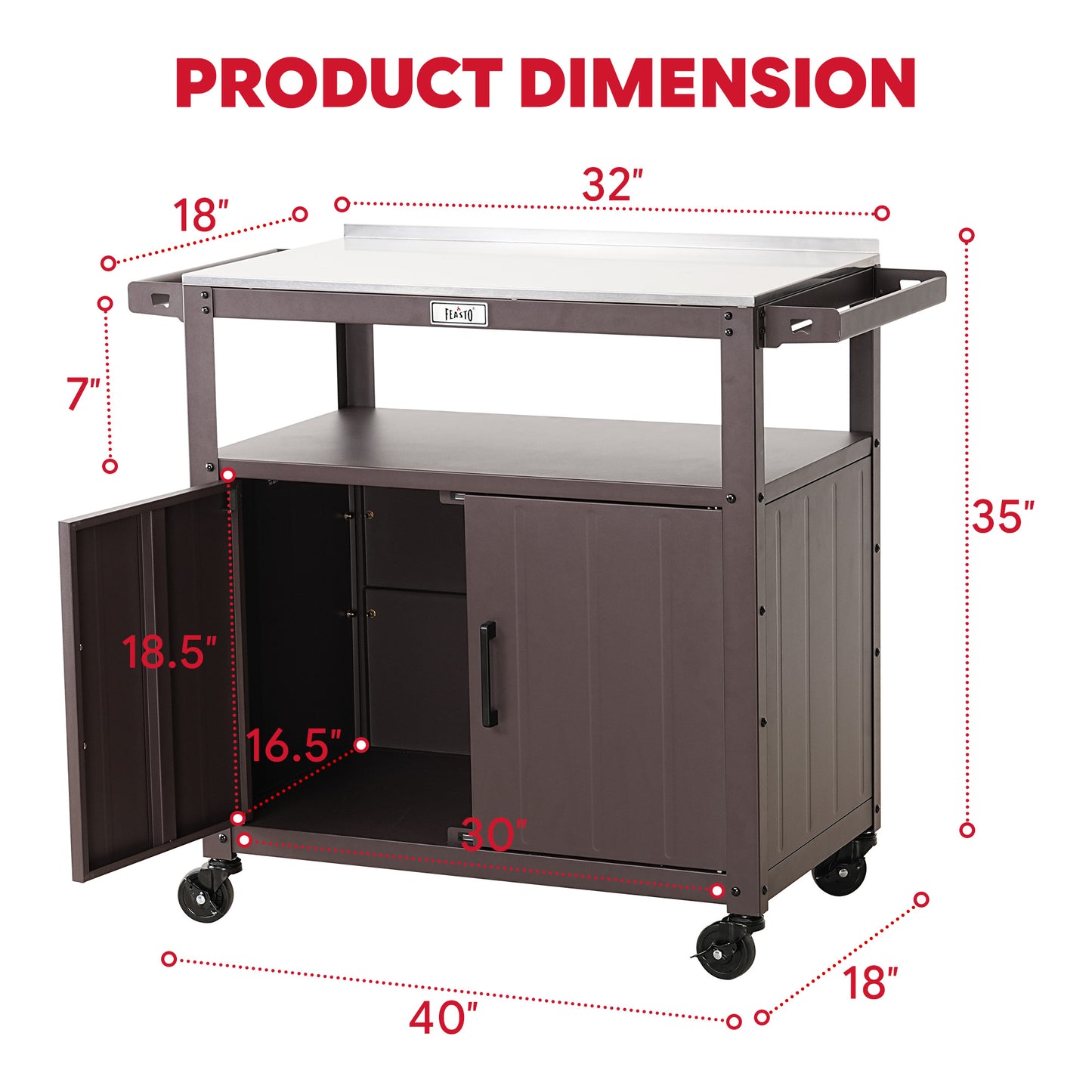 Feasto Modular Outdoor Kitchen Island & Grill Cart(Add to cart and enjoy an additional 10% discount)