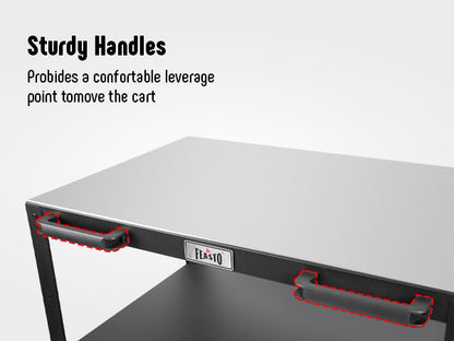 Feasto 3-Shelf Outdoor Steel Table Cart 35.4” x 24” Stainless Steel Table Top Movable Commercial Food Prep Pizza Prep Worktable Outdoor Kitchen Island