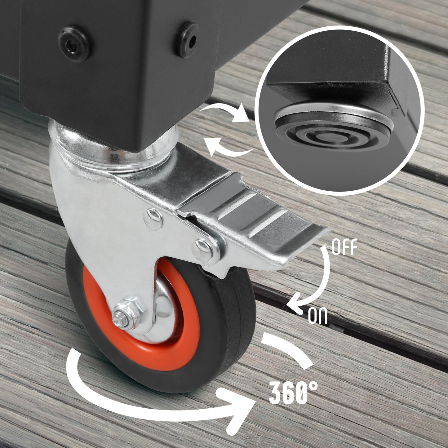 Feasto 3-Shelf Outdoor Steel Table Cart 35.4” x 24” Stainless Steel Table Top Movable Commercial Food Prep Pizza Prep Worktable Outdoor Kitchen Island