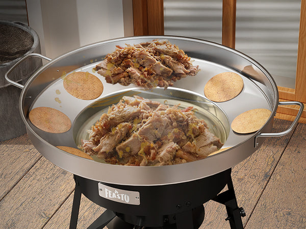 Feasto 23" Stainless Steel Concave Comal Set, Discada Disc Cooker with 54,000BTU Paella Burner and Adjustable Stand Set, Cazo Para Carnitas Tortillas Stir Fry Wok for Outdoor Cooking, CSA Certified