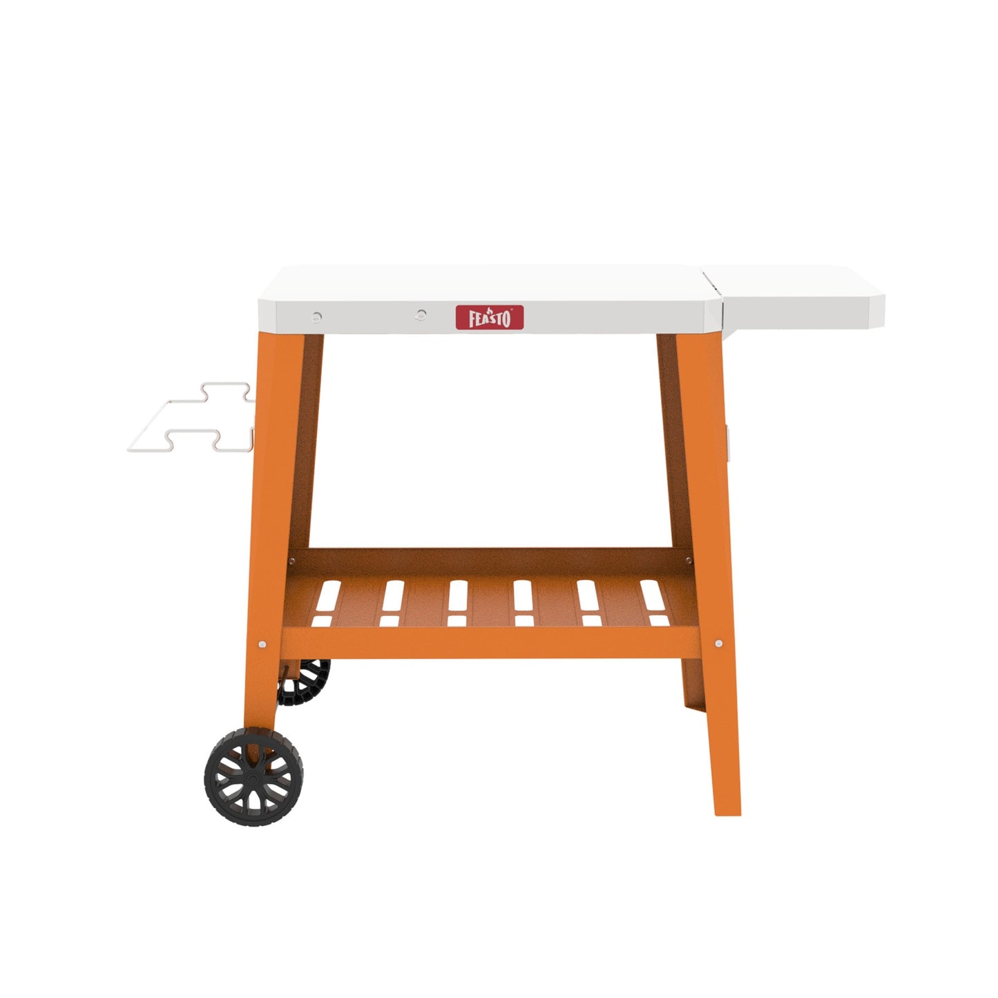 Outdoor Grill Cart with Foldable Table for Pizza Oven Cooking