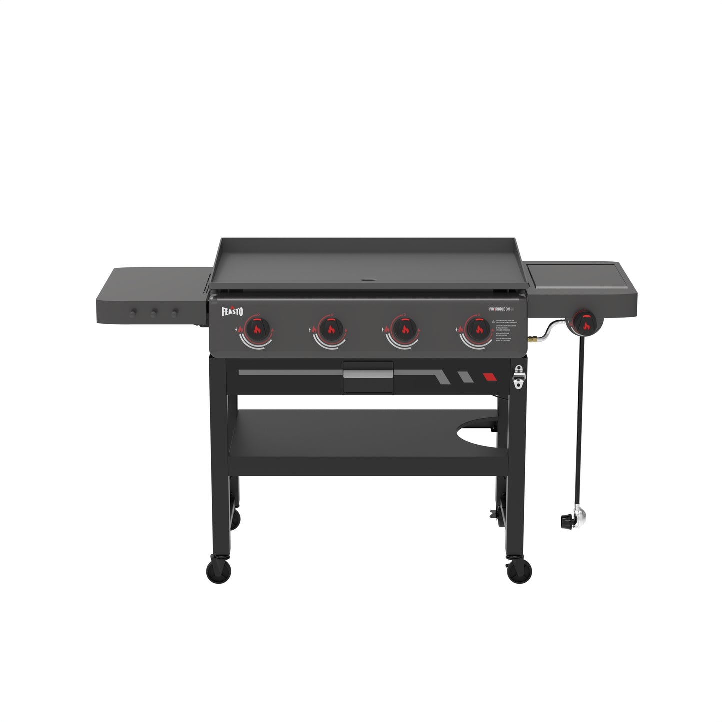 4-Burner Gas Griddle with Side Burner