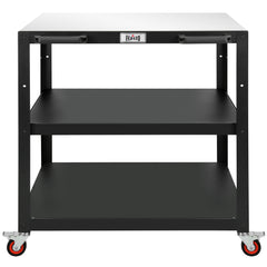 Feasto 3-Shelf Movable Pizza Oven Table for Outdoor,Stainless Steel Grill Cart(Add to cart and enjoy an additional 7% discount)