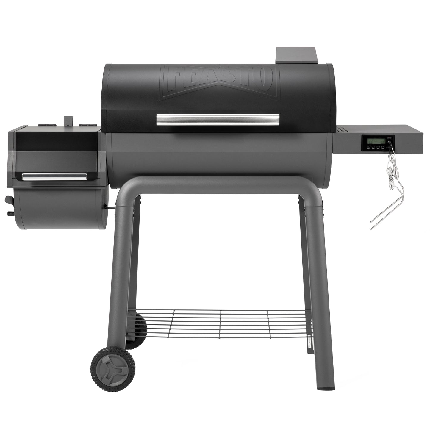 30-Inch Charcoal Grill with Offset Smoker, Digital Temperature Control & 2 Meat Probes