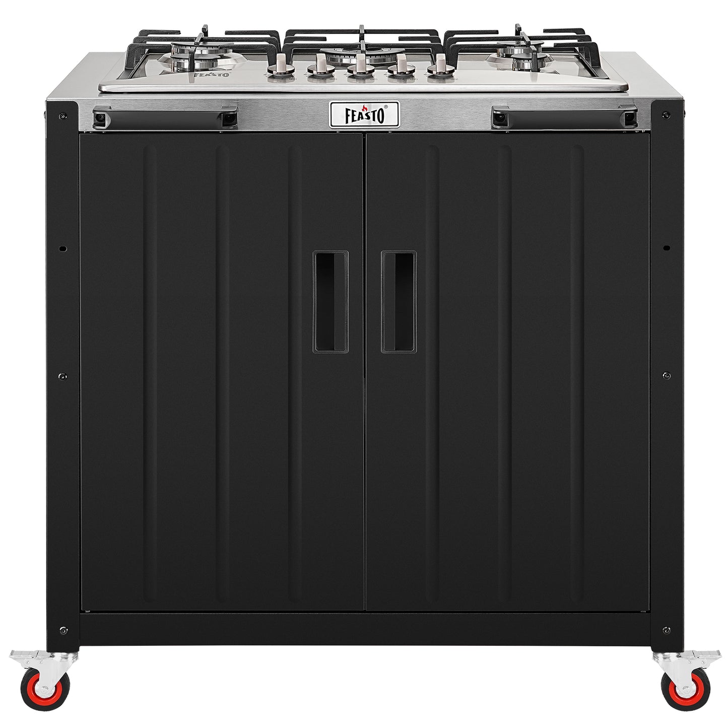 Feasto 5-Burner Propane Gas Stove, Stainless Steel Top with Cabinet(Add to cart and enjoy an additional 7% discount)