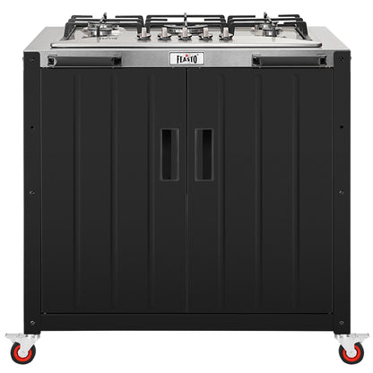 Feasto 5-Burner Propane Gas Stove, Stainless Steel Top with Cabinet(Add to cart and enjoy an additional 7% discount)