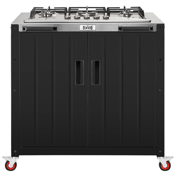 Feasto 5-Burner Propane Gas Stove, Stainless Steel Top with Cabinet(Add to cart and enjoy an additional 7% discount)