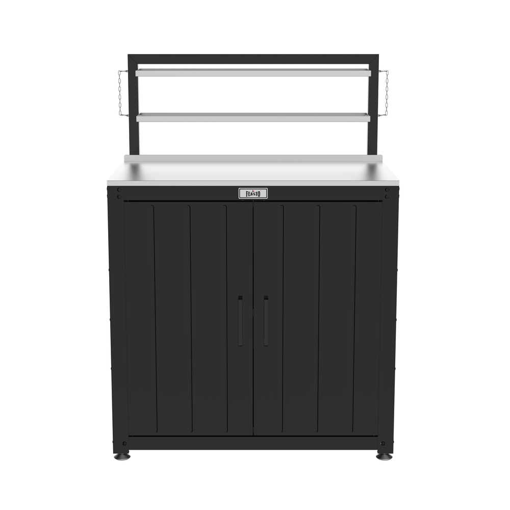Outdoor Grill Cart with Raised-Edge Top 360 view