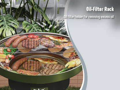 Feasto 23" Stainless Steel Concave Comal Set, Discada Disc Cooker with 54,000BTU Paella Burner and Adjustable Stand Set, Cazo Para Carnitas Tortillas Stir Fry Wok for Outdoor Cooking, CSA Certified