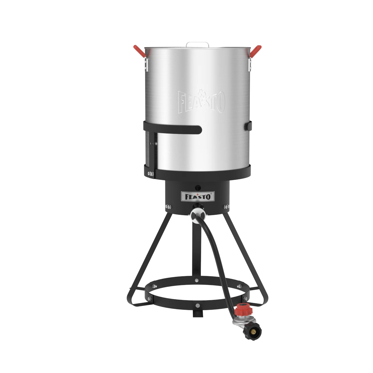 30 Qt Outdoor Turkey Fryer & Seafood Boiler Kit with Triangular Base Contour