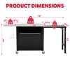 FEASTO Movable Stainless Steel Kitchen Island with Cover & Drop Leafs(Add to cart and enjoy an additional 10% discount)