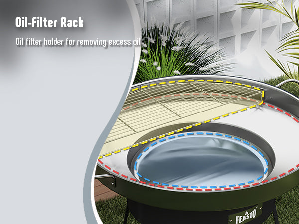 Feasto 23" Stainless Steel Concave Comal Set, Discada Disc Cooker with 54,000BTU Paella Burner and Adjustable Stand Set, Cazo Para Carnitas Tortillas Stir Fry Wok for Outdoor Cooking, CSA Certified