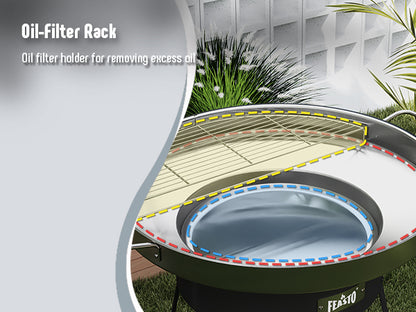 Feasto 23" Stainless Steel Concave Comal Set, Discada Disc Cooker with 54,000BTU Paella Burner and Adjustable Stand Set, Cazo Para Carnitas Tortillas Stir Fry Wok for Outdoor Cooking, CSA Certified