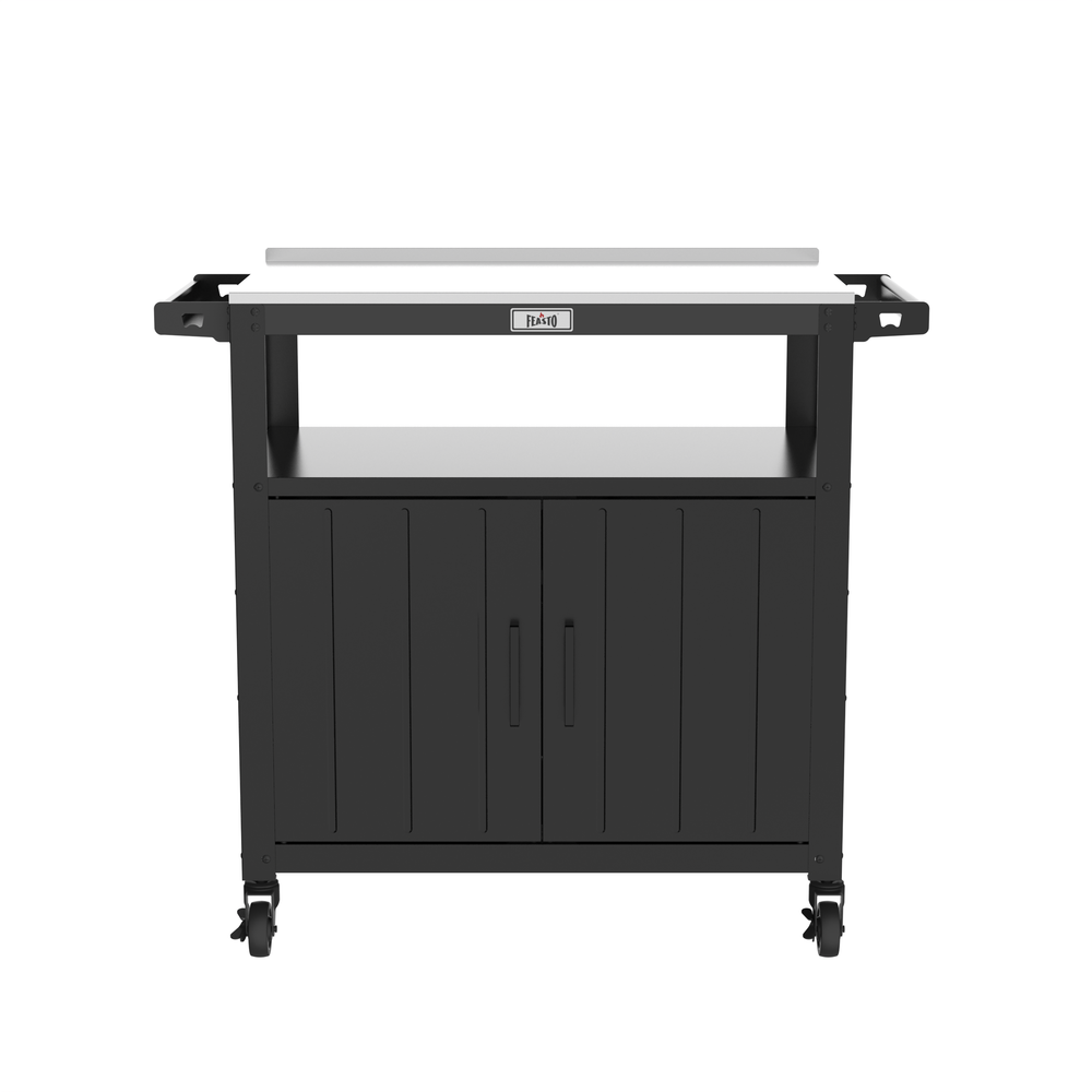 Outdoor Grill Cart with Raised-Edge Top 360 view