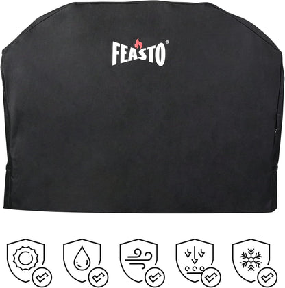 BBQ Grill Cover, 55” Heavy Duty Waterproof Gas Grill Cover,Anti-UV,Fade Resistant,Griddle Cover with Adjustable Velcro Strap,Fits for Weber,Char Broil,Nexgrill,Royal Gourmet(L55” x W23” x H42”)