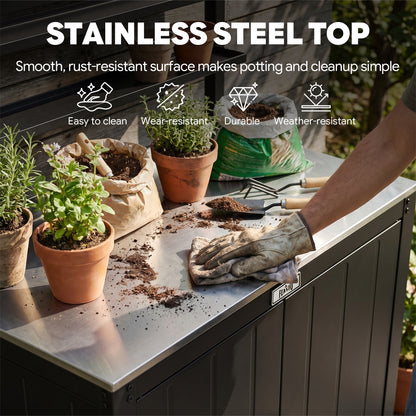 Feasto Garden Potting Bench with Storage Cabinet(Add to cart and enjoy an additional 7% discount)