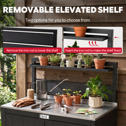 Feasto Garden Potting Bench with Storage Cabinet(Add to cart and enjoy an additional 7% discount)
