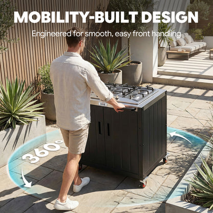 Feasto Outdoor Kitchen ,5-Burner Outdoor Gas Grill with Cover(Add to cart and enjoy an additional 7% discount)