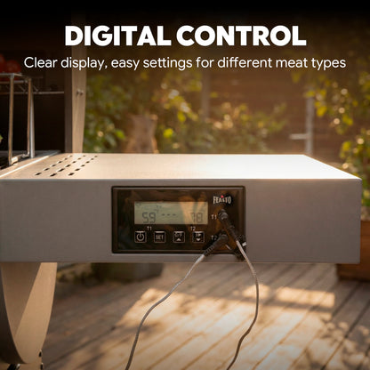30-Inch Charcoal Grill with Offset Smoker, Digital Temperature Control & 2 Meat Probes