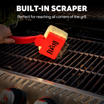 Long handle grill brush