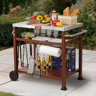 Outdoor Grill Cart with Multi-Function Storage