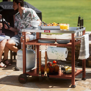 Outdoor Grill Cart with Multi-Function Storage