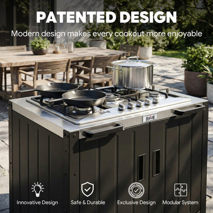 Feasto Outdoor Kitchen ,5-Burner Outdoor Gas Grill with Cover(Add to cart and enjoy an additional 7% discount)