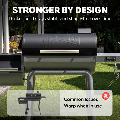 30-Inch Charcoal Grill with Offset Smoker, Digital Temperature Control & 2 Meat Probes