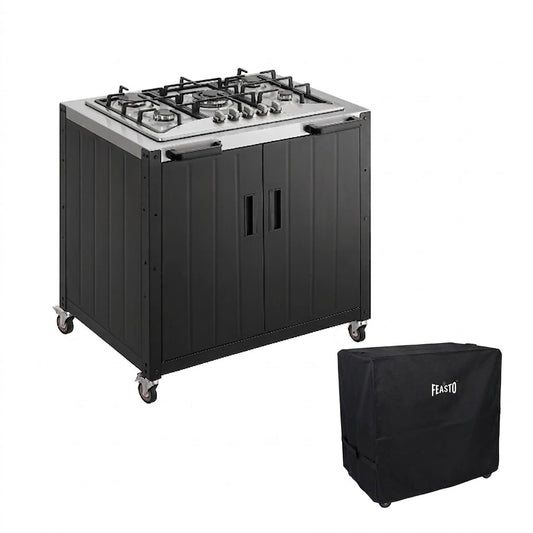 Feasto Outdoor Kitchen ,5-Burner Outdoor Gas Grill with Cover(Add to cart and enjoy an additional 7% discount)