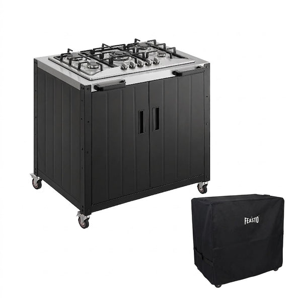 Feasto Outdoor Kitchen ,5-Burner Outdoor Gas Grill with Cover(Add to cart and enjoy an additional 7% discount)