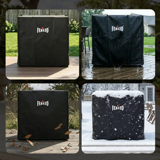 36-Inch Outdoor Prep Table Cover with Roll-Up Zippered Door