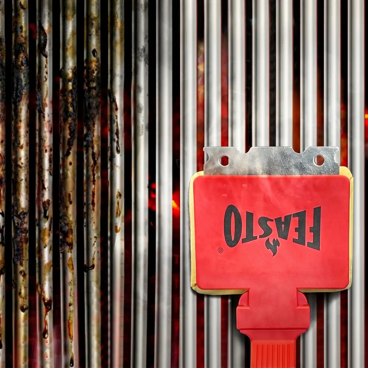Bristle-Free Steam Grill Brush with Scraper