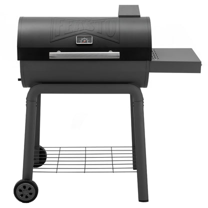 BBQ Charcoal Grill with Side Table, 30-In Heavy Duty Outdoor BBQ Grill with 647 Sq. In Cooking Area for Outdoor Barbecue in Backyard, Patio and Parties, Black