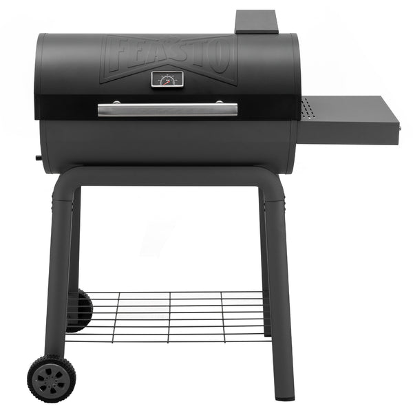 BBQ Charcoal Grill with Side Table, 30-In Heavy Duty Outdoor BBQ Grill with 647 Sq. In Cooking Area for Outdoor Barbecue in Backyard, Patio and Parties, Black