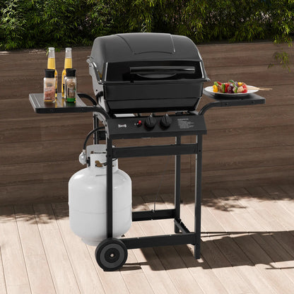 Black portable grill 