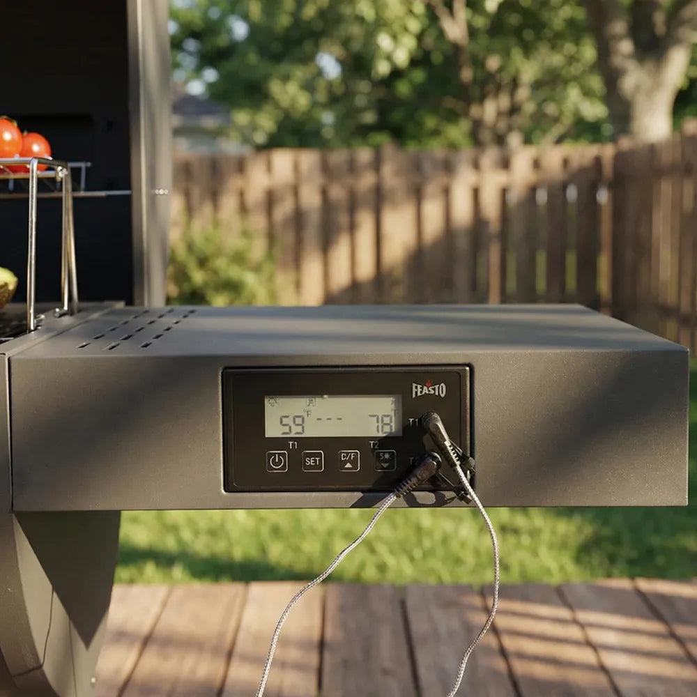 Charcoal Grill with Offset Smoker & Digital Temperature Control