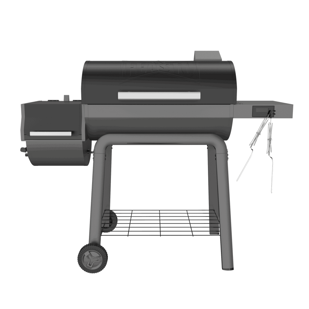 Charcoal Grill with Offset Smoker & Digital Temperature Control 360 view