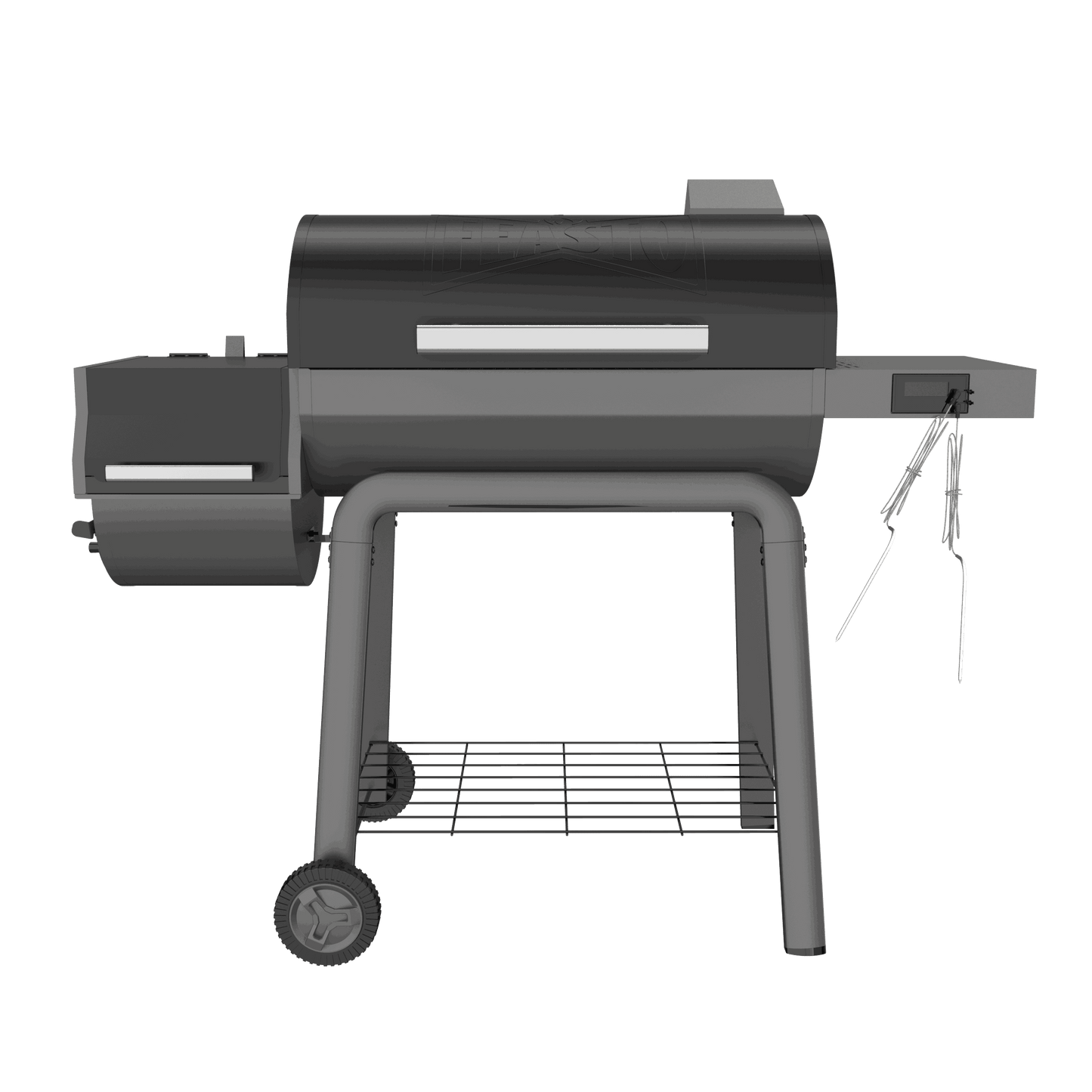 Charcoal Grill with Offset Smoker & Digital Temperature Control