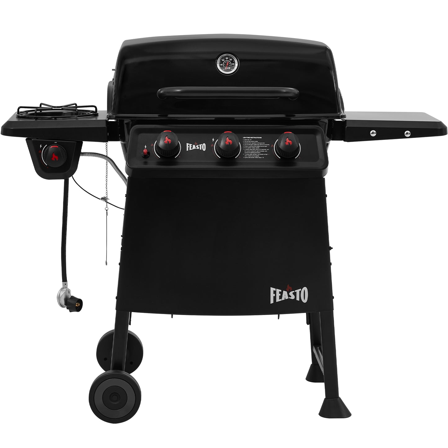 Feasto Black gas grill