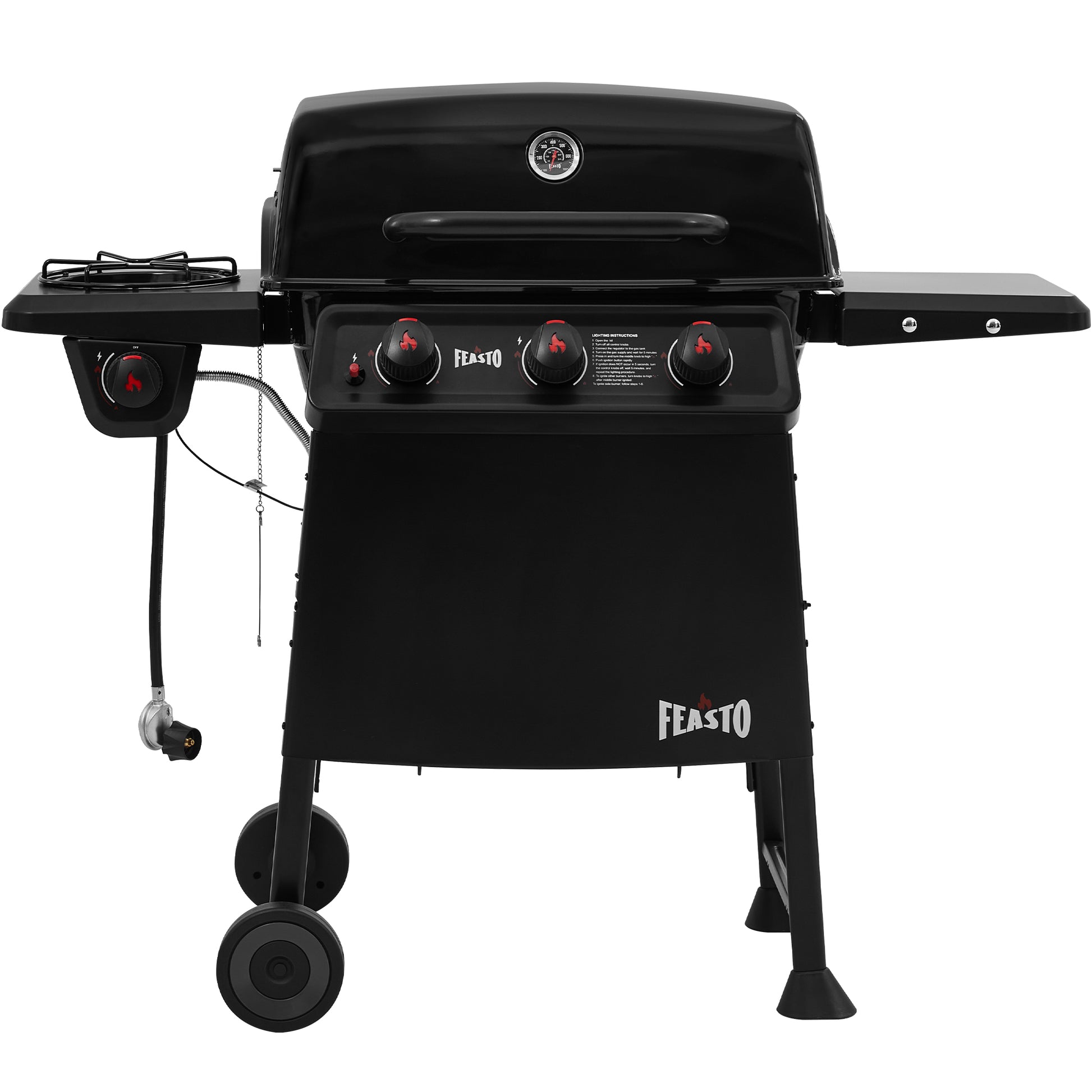 Feasto Black gas grill