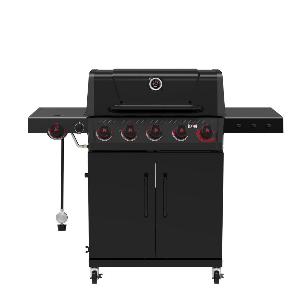 5-Burner Gas Grill with Sear Burner & Side Burner 360 view