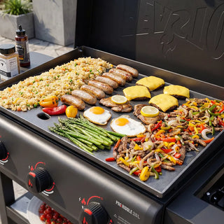 3-Burner Gas Griddle with Side Burner & Hood